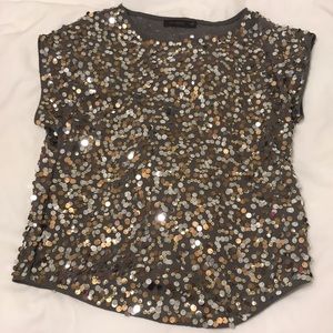 Sequin grey top